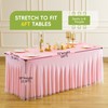 Wish Care Pink Tulle Rectangle Tablecloth - 6 Foot Rectangle