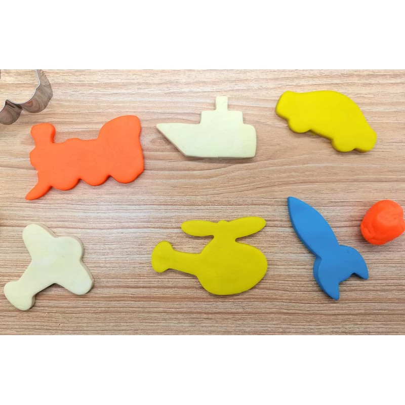 Transport Cookie Cutter Set,7pcs Cookie Cutter Train Cookie Cutter Car
