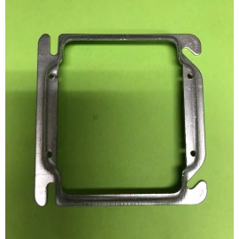 Bowers 404-C 4x4 4S Square Electrical Box 5/8" Raised Mud Plaster Ring 2-Gang
