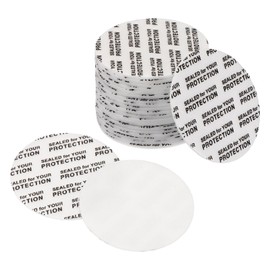 PATIKIL - Forro de tapa de espuma de 33 mm, paquete de 200 revestimientos adhesivos para tapa de espuma PS sensibles a la presión, resistentes a la manipulación para sellos de tapa de botella de