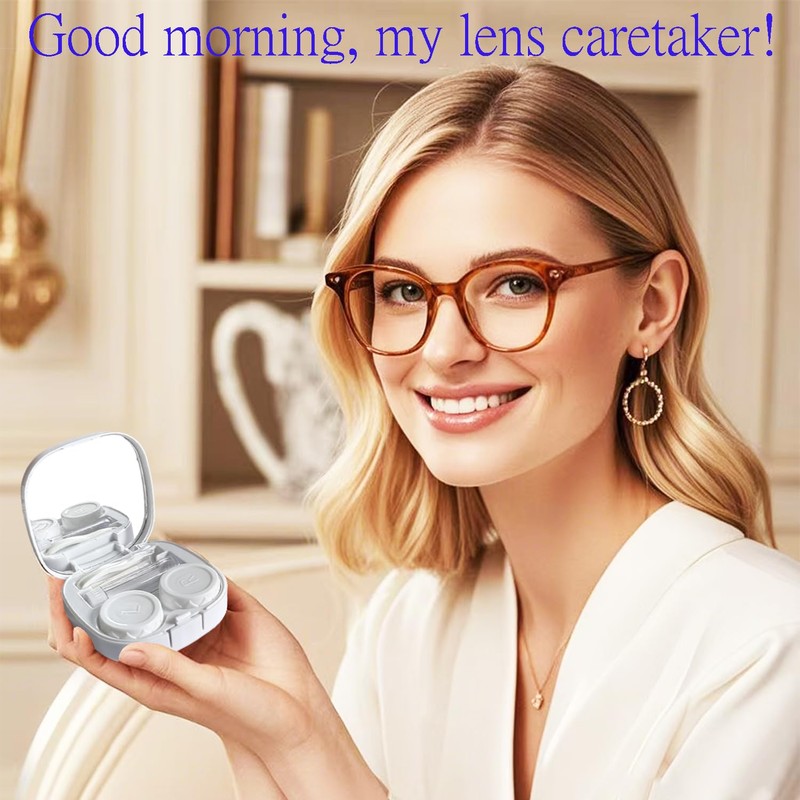 CADEVED Contact Lens Case Kit with Cleaner Washer, Contact Lenses