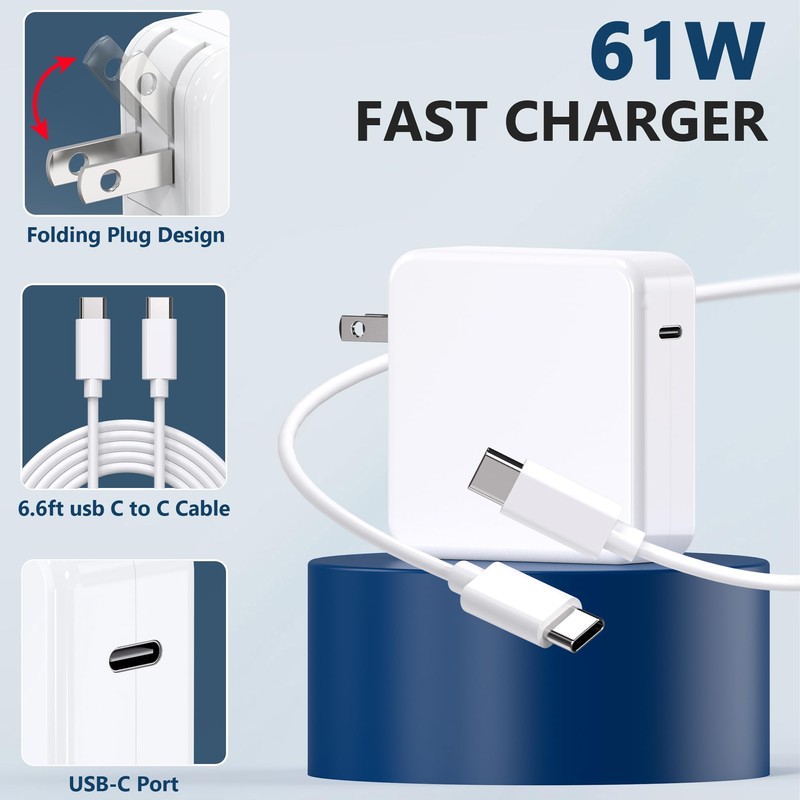 AYKLCZUU Mac Book Pro Charger 61W USB C Charger Power