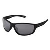 Panama Jack Men's Polarized Floating Silver Flash Wrap Sunglasses, Black,