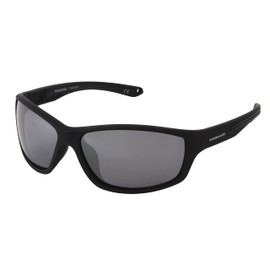 Panama Jack Men's Polarized Floating Silver Flash Wrap Sunglasses, Black, 63