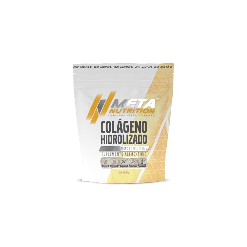 Meta Nutrition Colágeno Hidrolizado Grass Feed Base Péptidos Bioactivos Alta