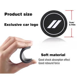 Car Cup Holder Coaster car Cup Cushions Compatible withChallenger Charger Durango Caravan Dakota SRT RAM Accessories Silicone Non-Slip Coaster Withe Logo
