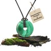 Doughnut pendant. Malachite