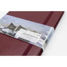 Etchr - Cuaderno de bocetos de acuarela, acordeón, 5 x 8 pulgadas, diario de papel de acuarela 100% algodón, papel de acuarela de prensa caliente, uso para acuarela, medios mixtos o para bocetos,