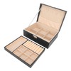 Double Layer Jewelry Box Soft PU Leather Jewelry Storage Organizer