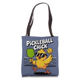 Funny Pickleball Chick Cute Funny Player Court Humor Tote Bag