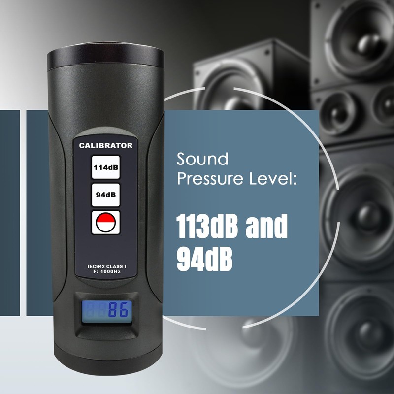 JuviPerpric Sound Level Calibrator, Sound Decibel Calibrator, Digital Sound Meter