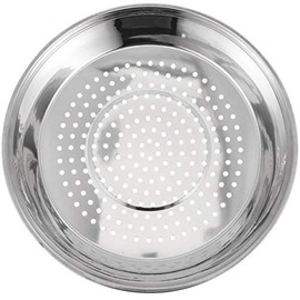 Yardwe Stainless Steel Steamer Insert Thick Food Steaming Dish Plate Cookware Tray with Holes for 30cm Wok Pan Pot