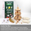 GUOXIATIE 17 Inches Wooden Christmas Pyramid with 6 Candle Holders-