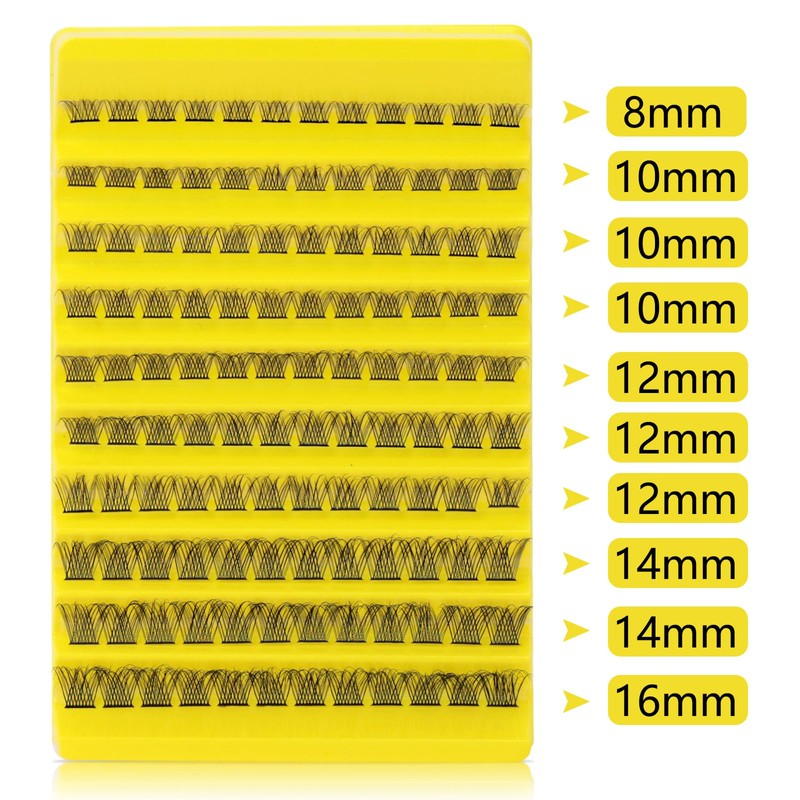 EMEDA Cluster Eyelashes 8-16 mm Lash Clusters D Curl Individual