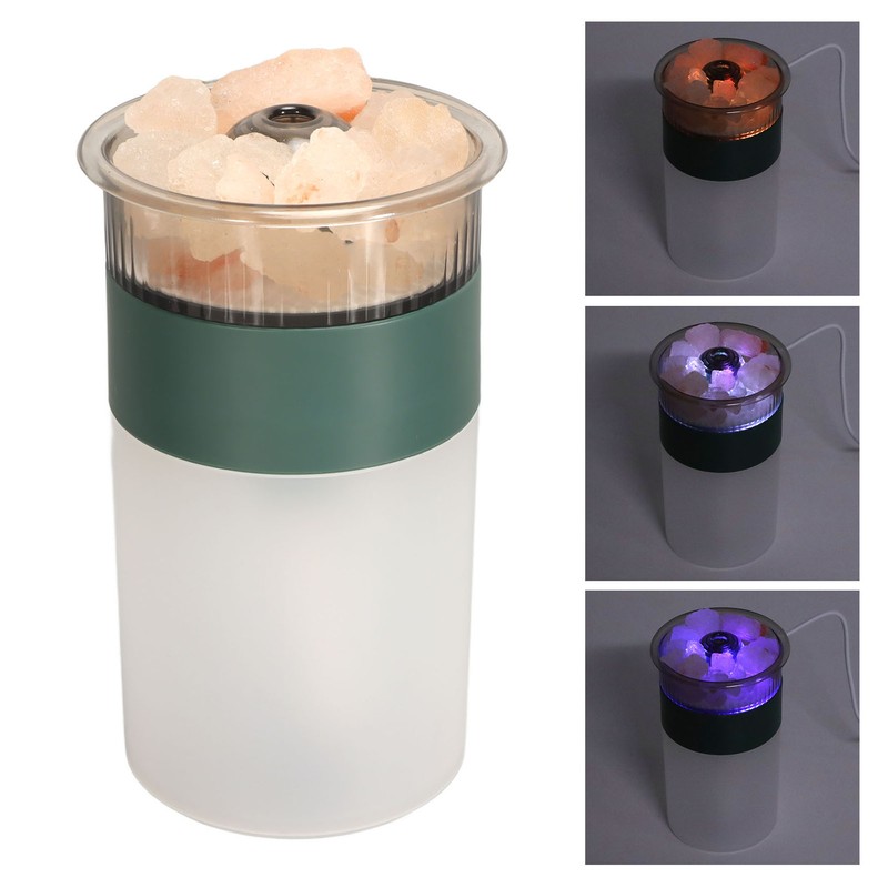 Rock Humidifier Fine Mist Colorful LED Lights Plug and Play