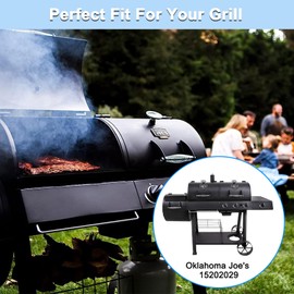 Grill Parts for Oklahoma Joes Longhorn Combo Charcoal/Gas Smoker 15202029 12201767 14201767 16202046 18202083, 1767054 Heat Tent 1767017 Burner Carryover Tube, Oklahoma Joe Smoker Accessories
