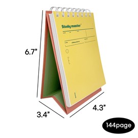 MUNID A desktop 100-day study planner, 10 Minute Planner, Planner, 144pages, 4.3x6.1+0.3inches, Tripod: 4.3x6.6+3.1inches, 120Gsm Thick Paper