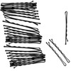 200 HAIRGRIPS TRIPLE WAVE BLACK hair grips clips SALON SLIDES