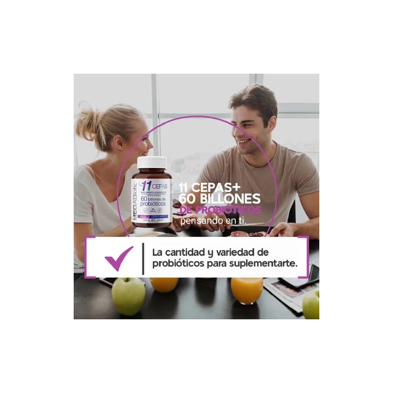 Probioticos 11 Cepas De 60 Billones Megabiotic 60 Capsulas
