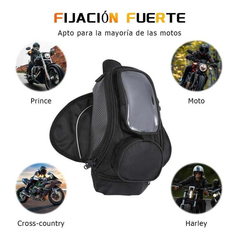 Bolsa De Depósito Mochila Para Moto Con Tanque Imanes Correa