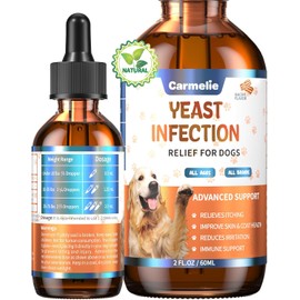 Dog Yeast Relief Drops Bacon Flavor 60ml – Skin & Itch Support, Ear & Paw Care, Pet Supplement for Allergy Support and Healthy Skin