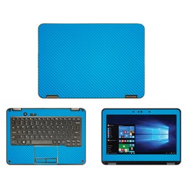Decalrus - Protective Decal for Lenovo N23 / N24 Windows Edition (11.6" Screen) Laptop LITE Blue Carbon Fiber Skin Skins Decal wrap CFlenovoWinN23_11LiteBlue
