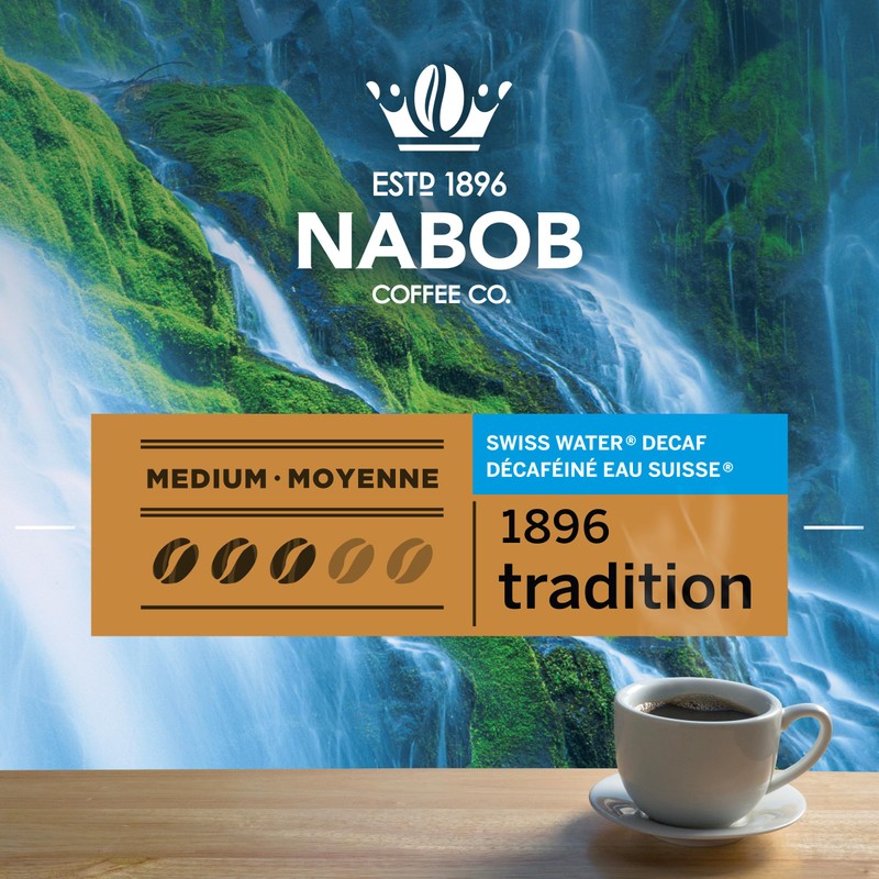 Nabob Medium Roast Swiss Water Decaf 1896 Tradition Ground Coffee,