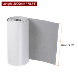 HARFINGTON Nylon Reparación Parche 3"x79" Abajo Chaqueta Parches Tela Cinta Auto Adhesivo Impermeable para Tienda Ropa Bolsa Ropa, Gris