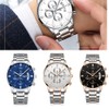 NIBOSI butterfly snap solid steel belt men's watch waterproof coating