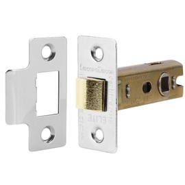 Decoranddecor 2.5 Inch Tubular Mortice Latch for Internal Doors, Fire Rated - 1 Pack - 44 mm Back Set - 64 mm Overall Length - Polished Chrome
