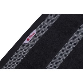 CASA COPENHAGEN Solitaire 6 Pieces Hand Towel Set - Pinstripe Grey, 600 GSM, Premium Cotton Luxury Hotel & Spa Quality.