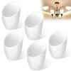 5 Pieces Plastic Lamp Shade Replacement Horseshoe Lampshade Cover White