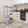 DDBESSIC Stainless Steel Shelves 4 Tier 31x18x52in Adjustable Shelf Storage