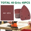 40PCS Sanding Pads, Mouse Sander Pads 40 Grits,Multi Tool Sanding