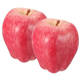 PATIKIL 2pcs Artificial Apple Foam Simulation Fake Light Red Apple Realistic Fake Fruit Model Home Kitchen Party Decoration Photography Props