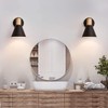 ClanKin Wall Sconces Lighting for Bedroom, Black Adjustable Wood Style