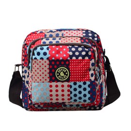 whatUneed Mommy Shoulder Bag, Lightweight Cross Body Bag Nylon Waterproof Messenger Bags for Women, Multi Pocket Handbag for Ladies and Girls