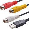 Luventg USB to 3RCA Cable, USB A 2.0 Male to