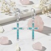 Cross Earrings for Women Sterling Silver Cross Earrings Dangle Turquoise