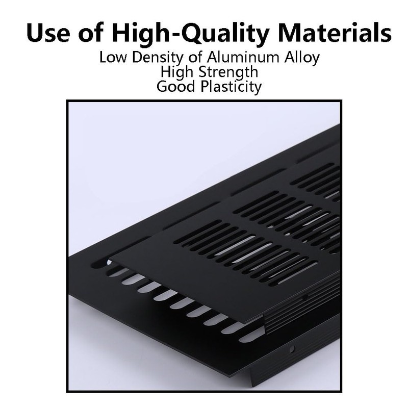 Rectangular Ventilation Grille, 2Pack 350mm*50mm Air Vent Grille, Aluminum Alloy