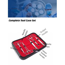 HB Design Complete Suture Training Kit(30 Pieces),Include 3rd Generation Suture Pad with Pre-Cut Wounds,Suture Tools and Mixed Suture Thread with Needles for Students and Nurses Practicing