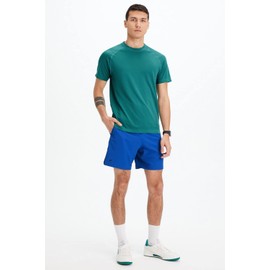 Fabletics Men's The Fundamental Short, Workout, Running, Training, Gym, Yoga, Ultra Lightweight, Athletic, 9" Inseam, S, Race Blue