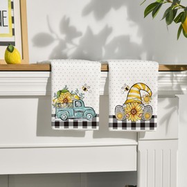 Funny Hand Towel Set of 2 Decorative Face Fingertip Towel Dish Wash Cloth for Bathroom Hotel Gym Home Spa (Style A, 40X60cm)