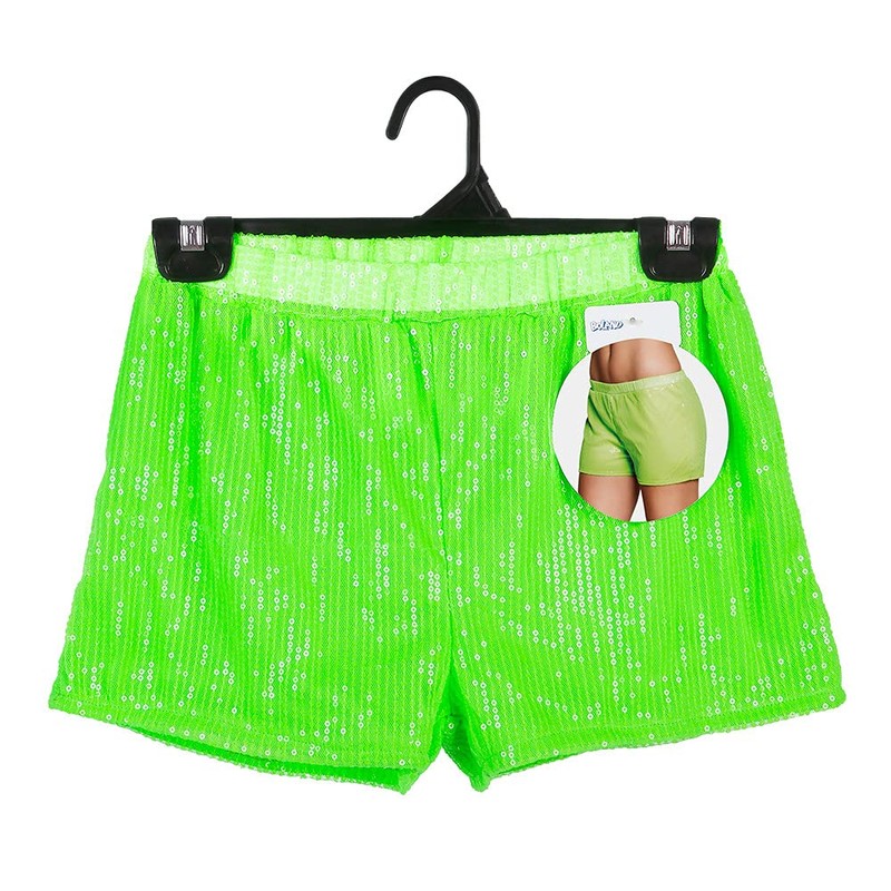 Boland Damen Sexy Hotpants Sequins Kostüm, neongrün, M