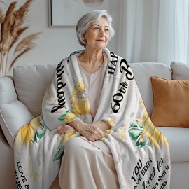 60th Birthday Gifts for Women, 1965 Birthday Gifts, 60th Birthday Decorations Blanket, 60 Year Old Blanket Gift Ideas, 50"X60" Happy 60th Birthday Throw Blanket for Grandma Mom Friend Sister