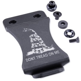 KYDEX Belt Clip for Holsters & Sheaths – (w/Don't Tread On Me Engraving) - (Fits 1.75in Belts) - (Inside-The-Waistband/IWB) - (USA Made) - (w/Mounting Hardware) - (1 Pack)