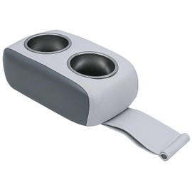 Boat Cup Holder Pontoon Cup Holder Double Drink Holder Portable Drink Bottle Holder Stainless Steel Universal Drinks Holder Beverage Holder for Boat Yacht RV Car (Gray and Dark Gray)