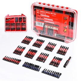 Geinxurn Impact Screwdriver Bits Set, 71pieces Case Storage Magnetic S2 Steel Multi Insert Power Bits Tips with Impact Bit Holder