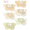 BMC bib. Set of 6 Ruffles, 360° Waterproof, Cotton, Girls,