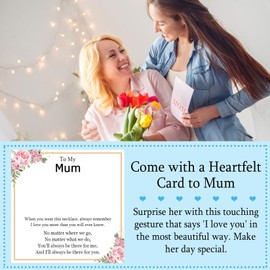 EPIRORA Mum Gifts from Daughter Son, Silver Infinity Pendant Necklace Jewellery Mum Presents for Women on Birthday Christmas Mother's Day Valentines Day